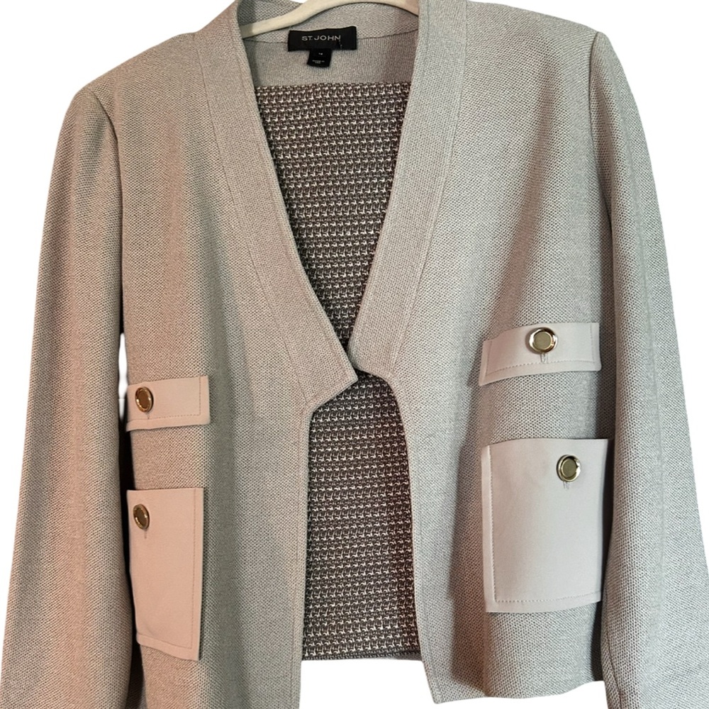 St. John Cream Blazer Size 14 with a St John Skirt Size 16